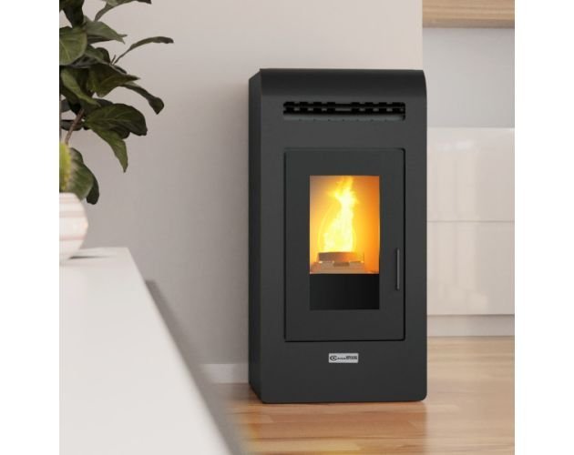 Estufa de pellet canalizable 14kW gris Stove - Imagen 2