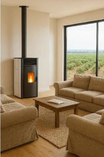 Estufa de pellets – modelo BESTIA 15,3kw triple salida - Imagen 2