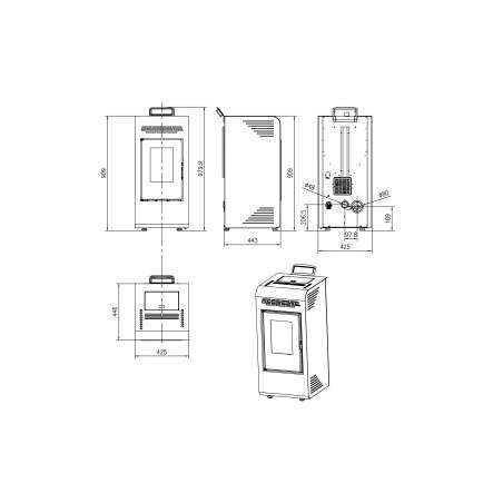 Estufa de pellets – modelo VEGA 10kw - Imagen 2