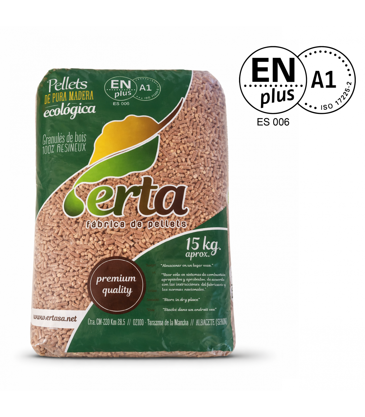 Pellets Erta – Palet 77 Sacos