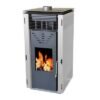 Estufa de Pellets SANNOVER – Negro/Blanco, Ecodesign 2022 Clase A+